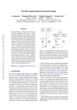 Test-time Augmentation for Factual Probing
