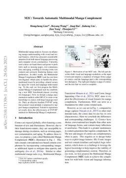 M2C: Towards Automatic Multimodal Manga Complement