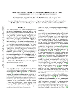 Simple Baselines for Projection-based Full-reference and No-reference
  Point Cloud Quality Assessment
