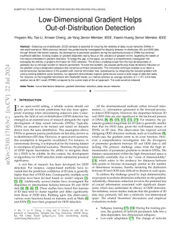 Low-Dimensional Gradient Helps Out-of-Distribution Detection
