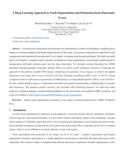 A Deep Learning Approach to Teeth Segmentation and Orientation from Panoramic X-rays