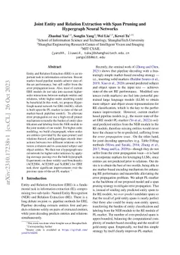 Joint Entity and Relation Extraction with Span Pruning and Hypergraph
  Neural Networks