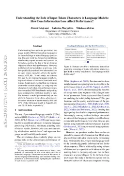 Understanding the Role of Input Token Characters in Language Models: How
  Does Information Loss Affect Performance?