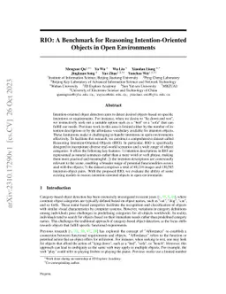 RIO: A Benchmark for Reasoning Intention-Oriented Objects in Open
  Environments