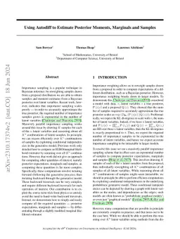 Using Autodiff to Estimate Posterior Moments, Marginals and Samples