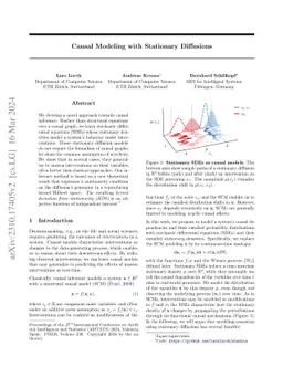 Causal Modeling with Stationary Diffusions