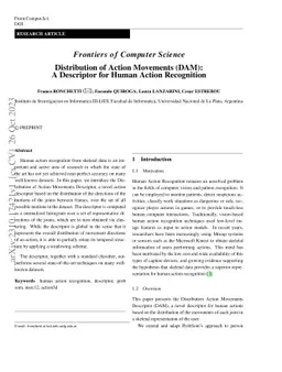 Distribution of Action Movements (DAM): A Descriptor for Human Action
  Recognition