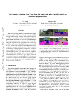 Uncertainty-weighted Loss Functions for Improved Adversarial Attacks on
  Semantic Segmentation