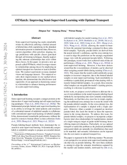 OTMatch: Improving Semi-Supervised Learning with Optimal Transport