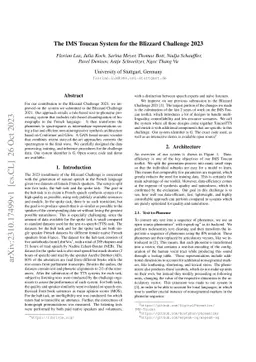 The IMS Toucan System for the Blizzard Challenge 2023