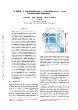 The Validity of Evaluation Results: Assessing Concurrence Across
  Compositionality Benchmarks