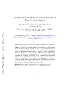 Hierarchical Ensemble-Based Feature Selection for Time Series
  Forecasting