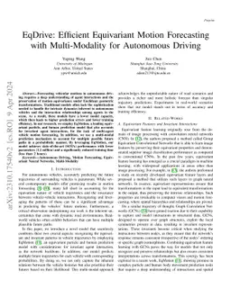 EqDrive: Efficient Equivariant Motion Forecasting with Multi-Modality for Autonomous Driving
