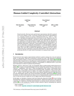 Human-Guided Complexity-Controlled Abstractions