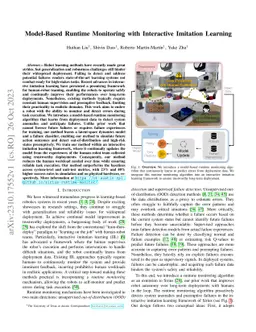 Model-Based Runtime Monitoring with Interactive Imitation Learning