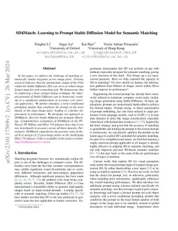 SD4Match: Learning to Prompt Stable Diffusion Model for Semantic
  Matching