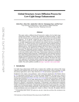 Global Structure-Aware Diffusion Process for Low-Light Image Enhancement