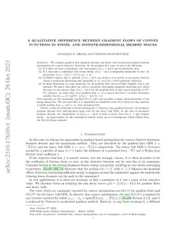 A qualitative difference between gradient flows of convex functions in
  finite- and infinite-dimensional Hilbert spaces