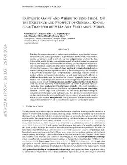 Fantastic Gains and Where to Find Them: On the Existence and Prospect of
  General Knowledge Transfer between Any Pretrained Model