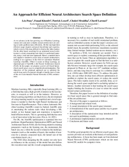 An Approach for Efficient Neural Architecture Search Space Definition