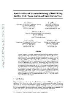 Fast Scalable and Accurate Discovery of DAGs Using the Best Order Score
  Search and Grow-Shrink Trees