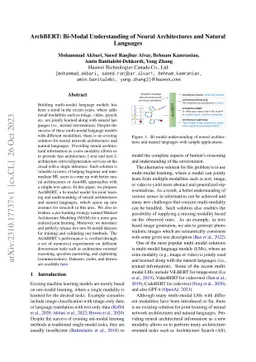 ArchBERT: Bi-Modal Understanding of Neural Architectures and Natural
  Languages
