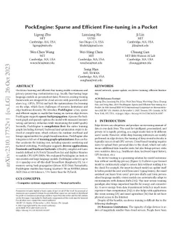 PockEngine: Sparse and Efficient Fine-tuning in a Pocket