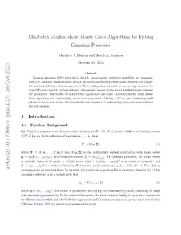 Minibatch Markov chain Monte Carlo Algorithms for Fitting Gaussian
  Processes