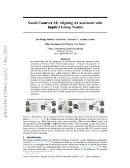 Social Contract AI: Aligning AI Assistants with Implicit Group Norms