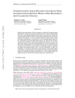 Understanding when Dynamics-Invariant Data Augmentations Benefit
  Model-Free Reinforcement Learning Updates