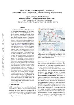 "You Are An Expert Linguistic Annotator": Limits of LLMs as Analyzers of
  Abstract Meaning Representation