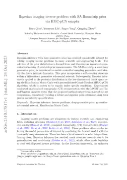 Bayesian imaging inverse problem with SA-Roundtrip prior via HMC-pCN
  sampler