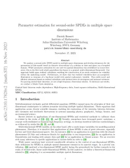 Parameter estimation for second-order SPDEs in multiple space dimensions