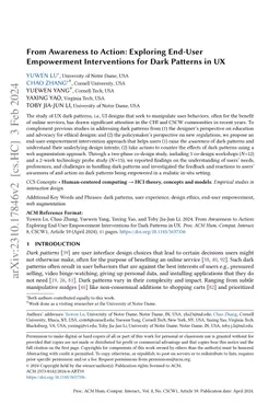 From Awareness to Action: Exploring End-User Empowerment Interventions
  for Dark Patterns in UX