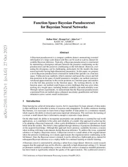 Function Space Bayesian Pseudocoreset for Bayesian Neural Networks