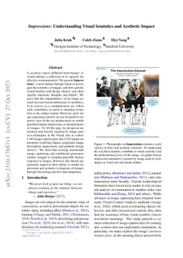 Impressions: Understanding Visual Semiotics and Aesthetic Impact