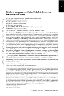 Pitfalls in Language Models for Code Intelligence: A Taxonomy and Survey