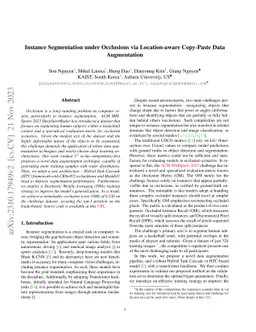 Instance Segmentation under Occlusions via Location-aware Copy-Paste
  Data Augmentation