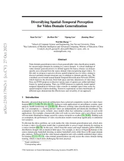 Diversifying Spatial-Temporal Perception for Video Domain Generalization