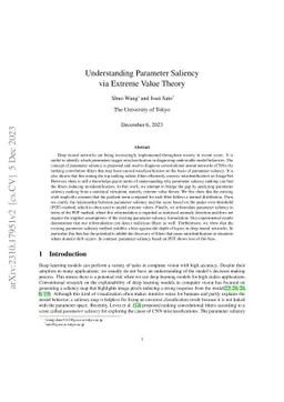 Understanding Parameter Saliency via Extreme Value Theory