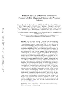 FormalGeo: An Extensible Formalized Framework for Olympiad Geometric
  Problem Solving
