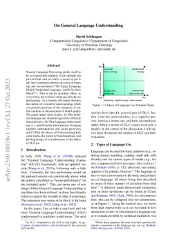 On General Language Understanding