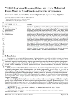 ViCLEVR: A Visual Reasoning Dataset and Hybrid Multimodal Fusion Model
  for Visual Question Answering in Vietnamese