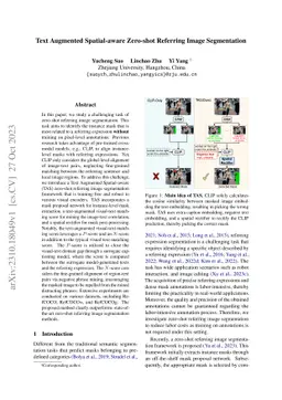 Text Augmented Spatial-aware Zero-shot Referring Image Segmentation