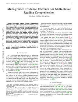 Multi-grained Evidence Inference for Multi-choice Reading Comprehension
