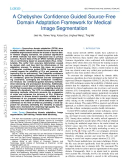 A Chebyshev Confidence Guided Source-Free Domain Adaptation Framework
  for Medical Image Segmentation