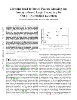 Classifier-head Informed Feature Masking and Prototype-based Logit
  Smoothing for Out-of-Distribution Detection
