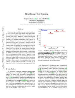Direct Unsupervised Denoising