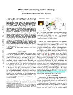 Do we need scan-matching in radar odometry?