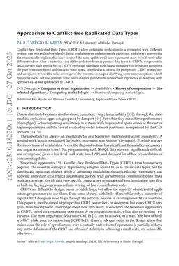 Approaches to Conflict-free Replicated Data Types